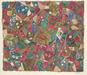 Winter Charlotte Prints: Crazy Quilt, c. 1938. Creator: Charlotte Winter