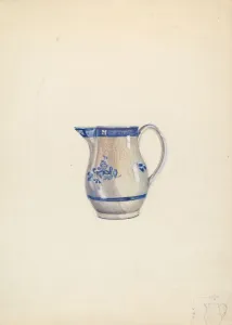 Sterling Ella Josephine Prints: Cream Pitcher, c. 1936. Creator: Ella Josephine Sterling