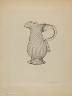 Cut Glass Collection: Cream Pitcher, c. 1936. Creator: Janet Riza