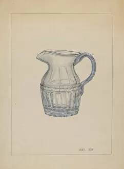 Cut Glass Collection: Cream Pitcher, c. 1937. Creator: Janet Riza