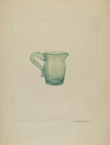 Glasswork Prints: Cream Pitcher, c. 1937. Creator: Michael J. Miceli