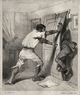 Un Creancier trop presse, 1840. Creator: Cham (French, 1818-1879)