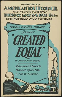 Constitution Prints: Created Equal, Springfield, MA, 1938. Creator: Unknown