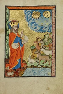 Illumination Painting Prints: The Creation, about 1480-1490. Creator: Unknown