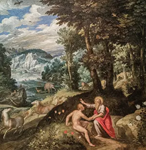 Kingdom Of God Prints: The Creation of Adam, c1580. Creator: Soens, Jan (c. 1547-c. 1611)