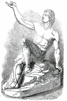 John Milton Prints: The Creation of Adam, modelled by J. Physick, 1850. Creator: Unknown
