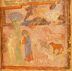 Pigs Prints: The Creation of Adam, second quarter of the 11th century. Creator: Unknown