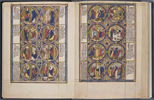 Expulsion From The Paradise Prints: The Creation. Bible moralisee (Codex Vindobonensis 2554), ca 1250. Artist: Anonymous