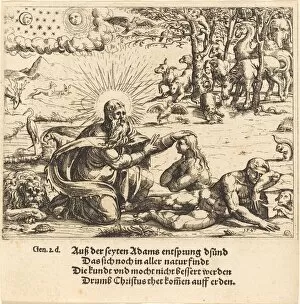 Augustin Hirschvogel Gallery: Creation of Eve, 1547. Creator: Augustin Hirschvogel