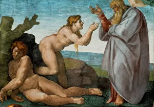 Buonarroti Gallery: The Creation of Eve (Sistine Chapel ceiling in the Vatican), 1508-1512
