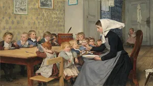 Teacher Prints: At the creche I, 1890. Creator: Anker, Albert (1831-1910)