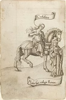 Hope Gallery: Credulity Preparing to Nurse the Mother of Hope [fol. 18 verso], c. 1512 / 1515