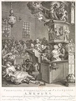 Congregation Gallery: Credulity, Superstition and Fanaticism. A medley, 1762. Artist: William Hogarth