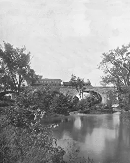 United States Of Amercia Prints: Mill Creek Bridge, Pennsylvania Railroad, USA, c1900. Creator: Unknown
