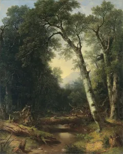 Fallen Tree Prints: A Creek in the Woods, 1865. Creator: Asher Brown Durand