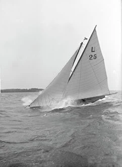 Sailing Yacht Collection: Cremona crashes through wave, 1913. Creator: Kirk & Sons of Cowes