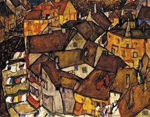 Crescent of Houses, Krumau (The Small City V), 1915