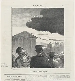 Storm Cloud Prints: Crevera! Crevera pas!, 1870. Creator: Honore Daumier