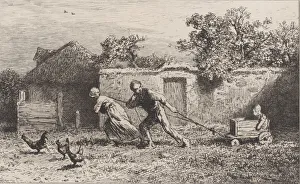 Buggy Gallery: Crew, 1865. Creator: Charles Emile Jacque