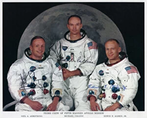 Aldrin Gallery: The crew of Apollo 11, 1969.Artist: NASA