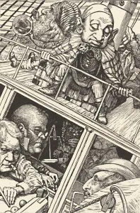 Billiards Gallery: The Crew Was Complete. From The Hunting of the Snark (Lewis Carroll), 1874-1876, (1923)