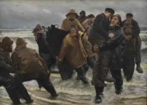 Ancher Michael Peter Prints: A Crew Rescued, 1894. Creator: Michael Peter Ancher
