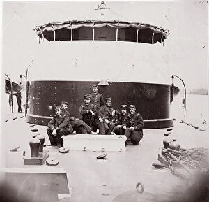 Brady Collection: [Crew of U. S. Monitor Saugus ]. Brady album, p. 172, 1861-65. Creator: Unknown