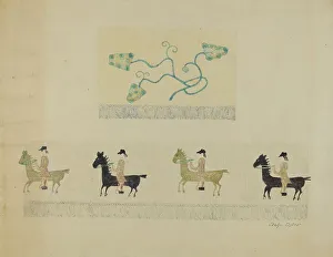 Crewel Prints: Crewel Embroidery, 1935/1942. Creator: John Oster