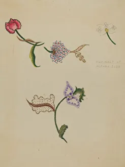 Crewel Embroidery, c. 1936. Creator: Fanchon Larzelere