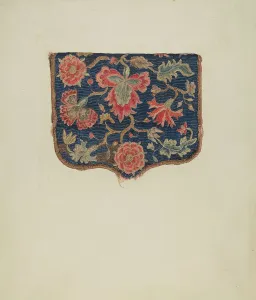 Crewel Prints: Crewel Purse, c. 1939. Creator: Eleanor Alexander
