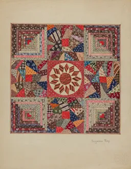Babys Gallery: Crib Coverlet, c. 1936. Creator: Suzanne Roy