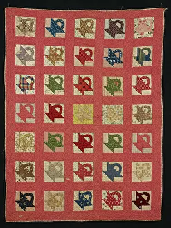 Plain Weave Prints: Crib Quilt, United States, 19th century. Creator: Unknown