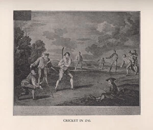 Images Dated 13th May 2013: Cricket in 1743 (1912)