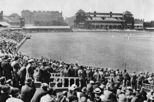 A cricket match, Lords cricket ground, London, 1926-1927.Artist: McLeish