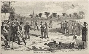Cricket Players on Boston Common, 1859. Creator: Winslow Homer (American, 1836-1910)