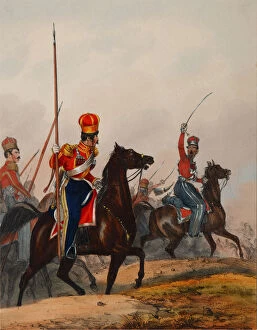 Life Guard Gallery: The Crimean Tatar Life Guard Squadron, 1840s. Artist: Eckert, Heinrich Ambros (1807-1840)