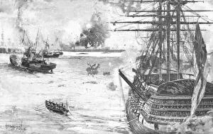 Crimean War Gallery: The Crimean War: The Bombardment of Odessa by the British Fleet, April 21, 1854, (1901)