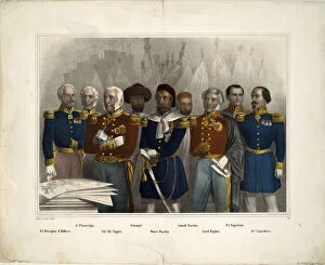 Crimean War leaders group portrait, 1855-1856
