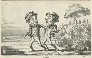 Stealing Prints: Un crimimel!, 19th century. Creator: Honore Daumier