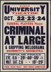 October Prints: Criminal At Large, Syracuse, NY, [193-]. Creator: Unknown