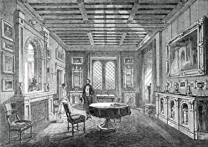 Sitting Room Gallery: The Crimson Drawing-Room, Lansdown Tower, 1845. Creator: Unknown
