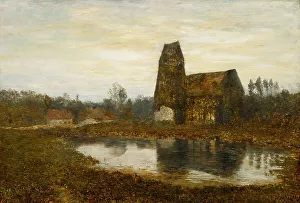 Martin Homer Dodge Prints: Criqueboeuf Church, Normandy, 1893. Creator: Homer Dodge Martin