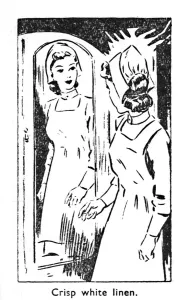 Tuck Prints: Crisp white linen, 1940