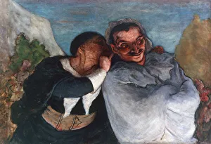 Whispering Prints: Crispin and Scapin, c1863-1865. Artist: Honore Daumier