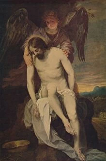 August Liebmann Mayer Gallery: Cristo Llorado Por Un Angel, (Dead Christ she Supported by an Angel), 1646-1652, (c1934)