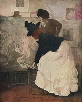 Art Critic Prints: The Critics, c1902. Artist: Manuel Robbe