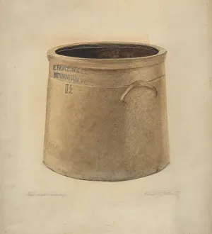 Stoneware Gallery: Crock, c. 1938. Creator: Daniel Fletcher