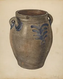 Two Handled Prints: Crock, c. 1939. Creator: Anne Nemtzoff
