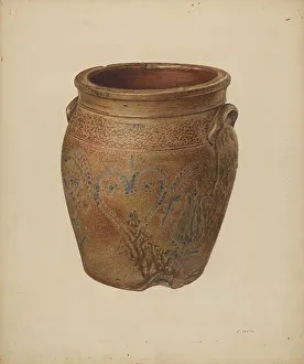 Wein Elsie Prints: Crock, c. 1939. Creator: Elsie Wein