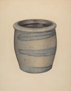 Poffinbarger Paul Collection: Crock, c. 1939. Creator: Paul Poffinbarger
